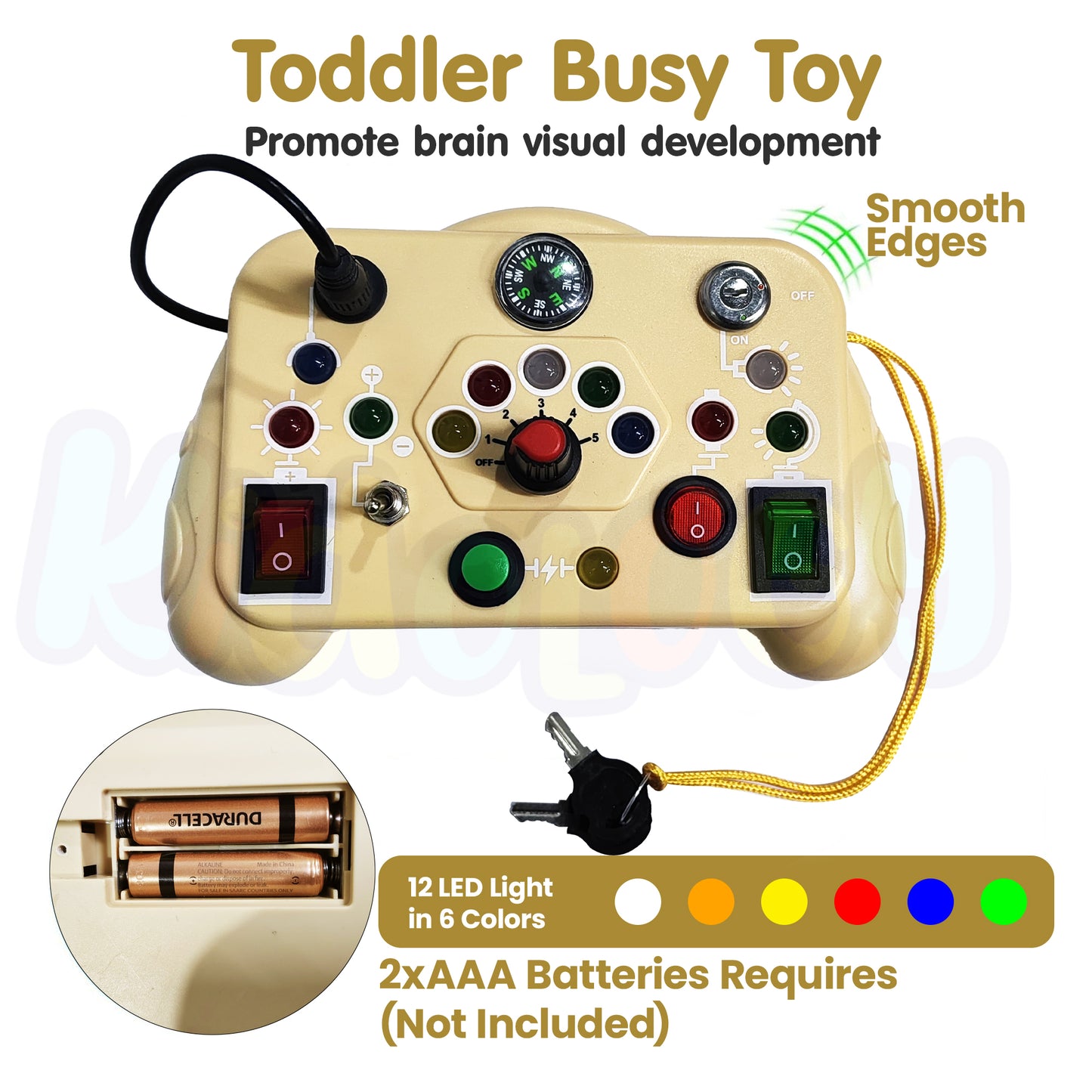 Montessori LED Light Switch Busy Board