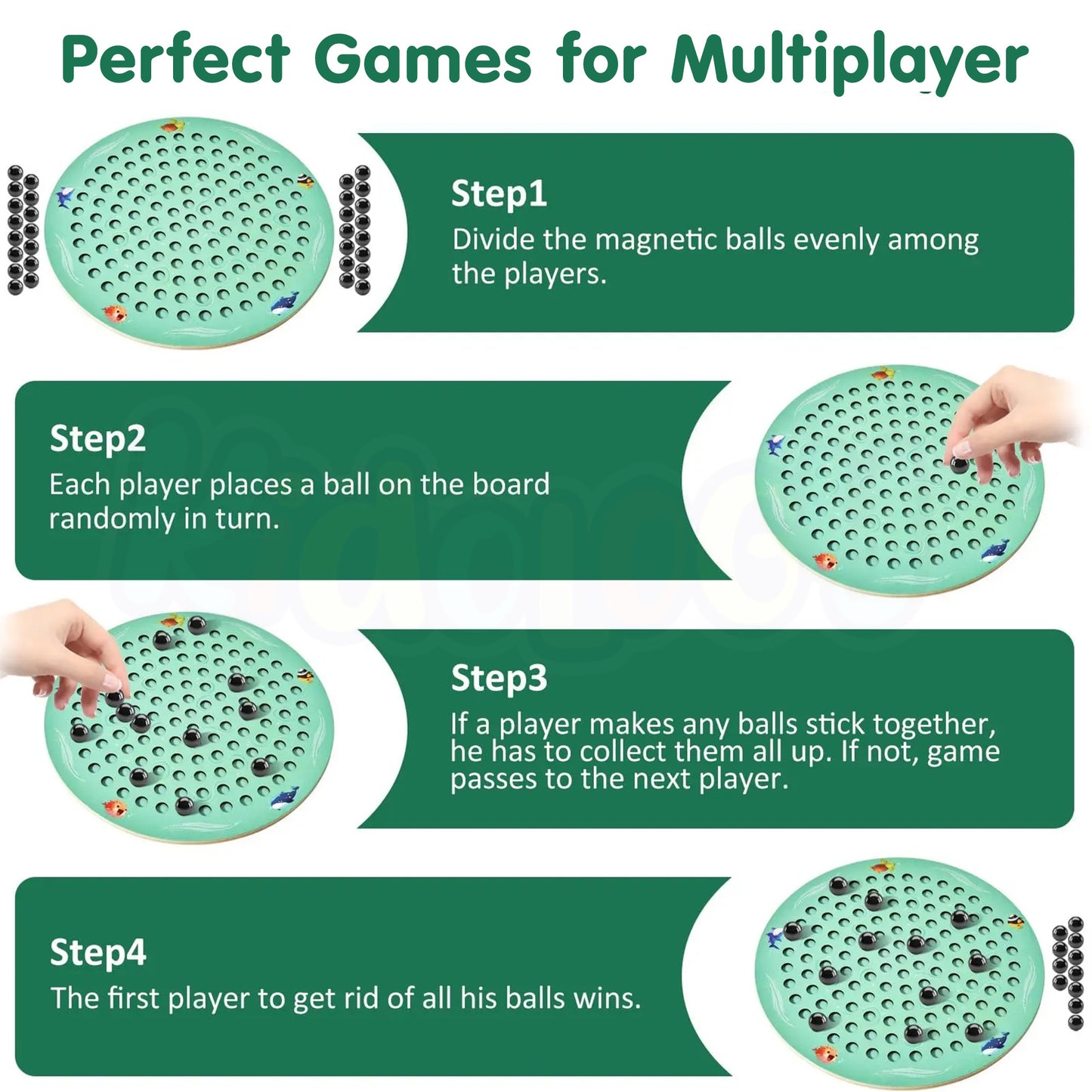 Circular Magnet Clash Chess Game