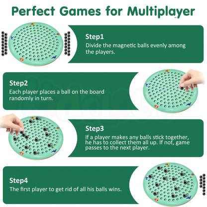Circular Magnet Clash Chess Game