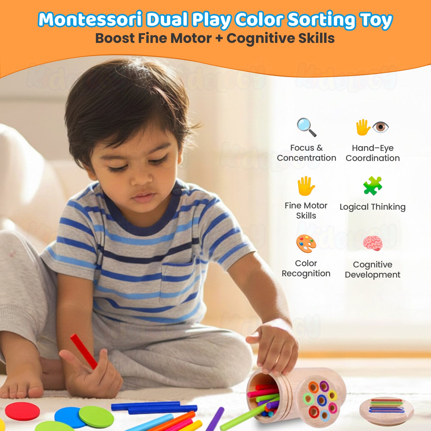 3 in 1 Activity Montessori Wooden Toy