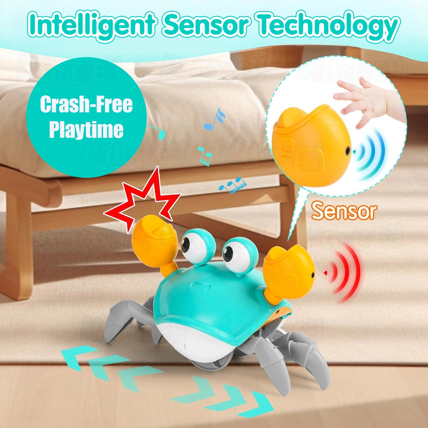 Dancing Musical Crawling Crab Baby Toy