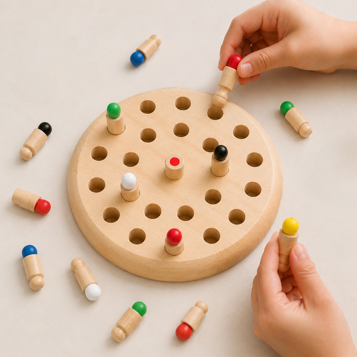 Wooden Memory Chess Game