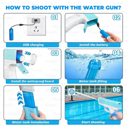 Electric Water Gun Toy – Dual Magazines