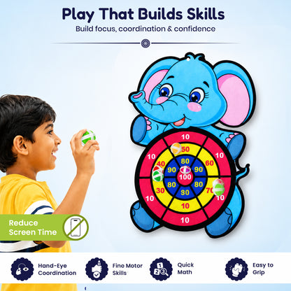 Large Blue Elephant Dart Board by Kidology, view 4