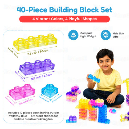 Soft Sensory Building Blocks Set – 40PCS