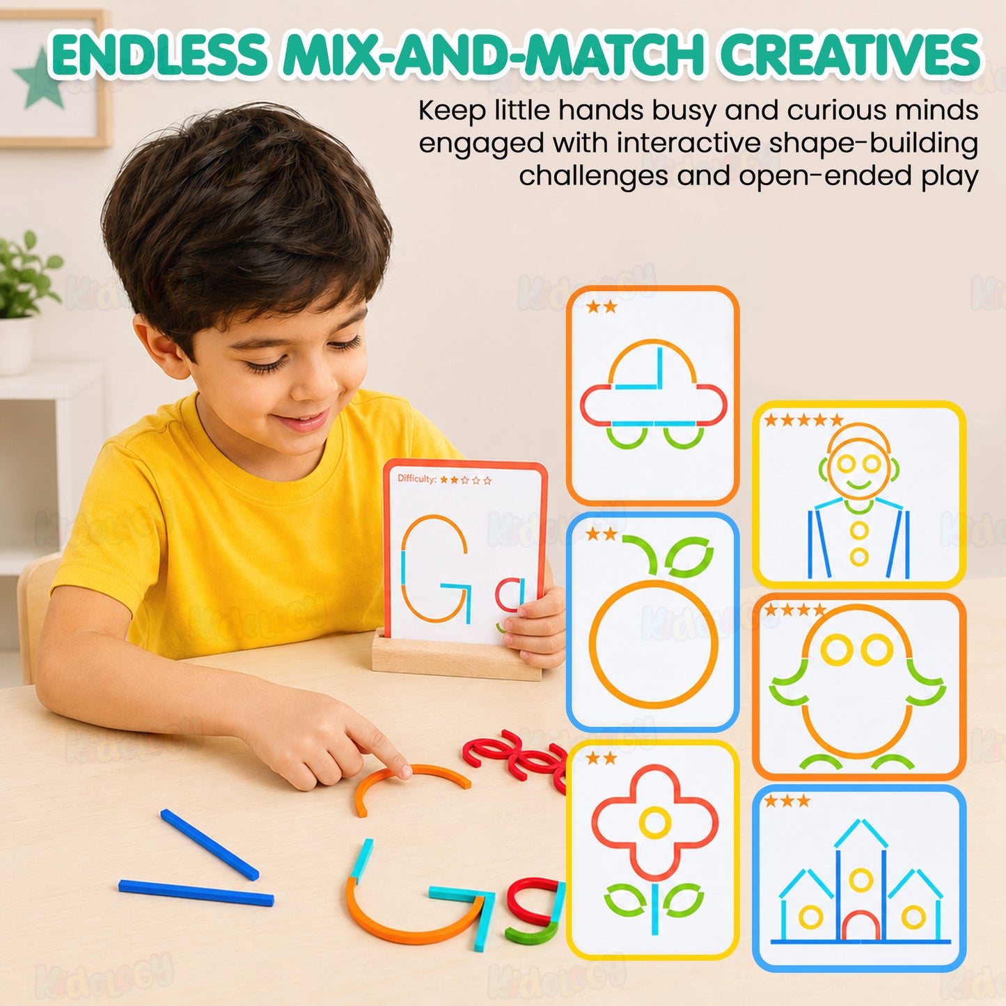 Creative Sticks & Rings Matching Puzzle Toys