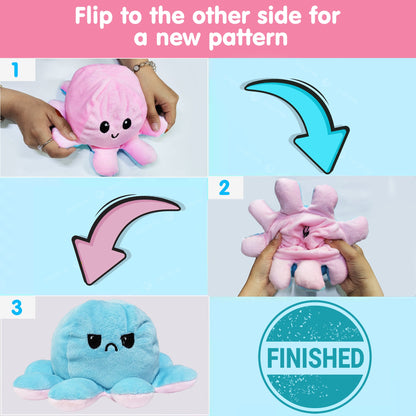 Reversible Octopus Plush Soft Toy