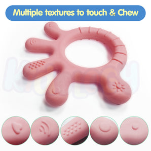 Silicone Finger-Shaped Teether (Pink)