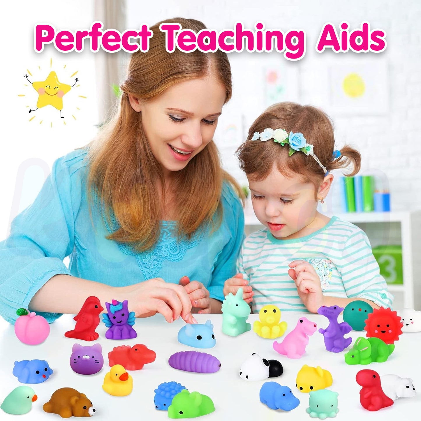 80 Pcs Mochi Squishy Toys Set