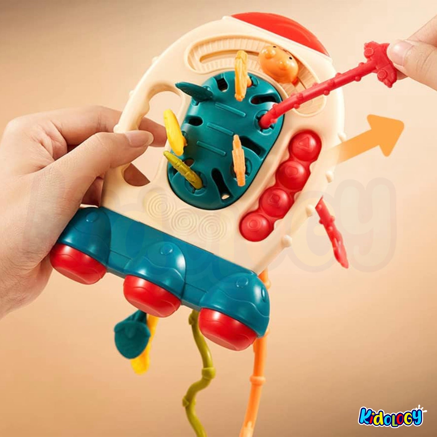 Baby Pull String Sensory Finger Rocket Toy