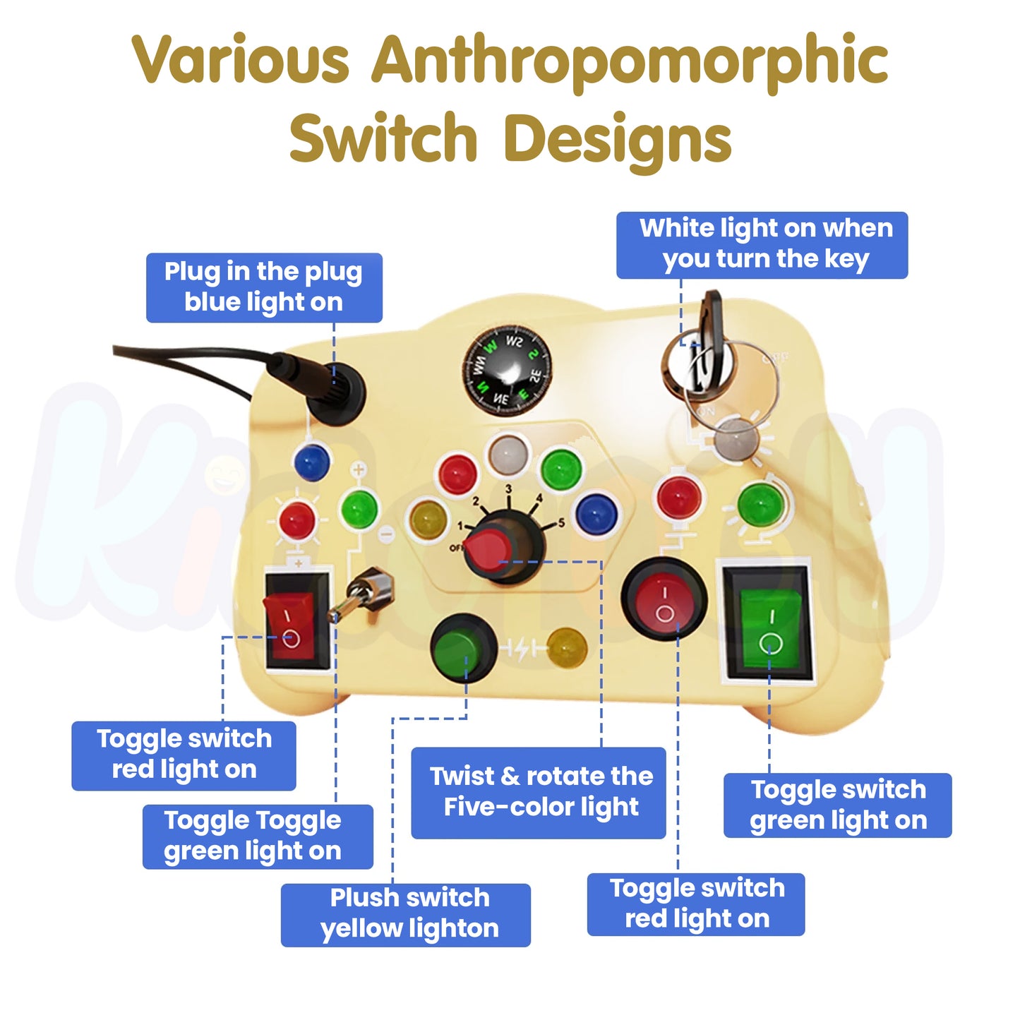 Montessori LED Light Switch Busy Board