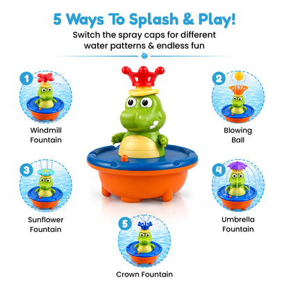 Fountain Crocodile Bath Toy by Kidology, view 6