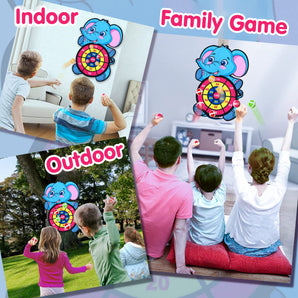 Large Blue Elephant Dart Board