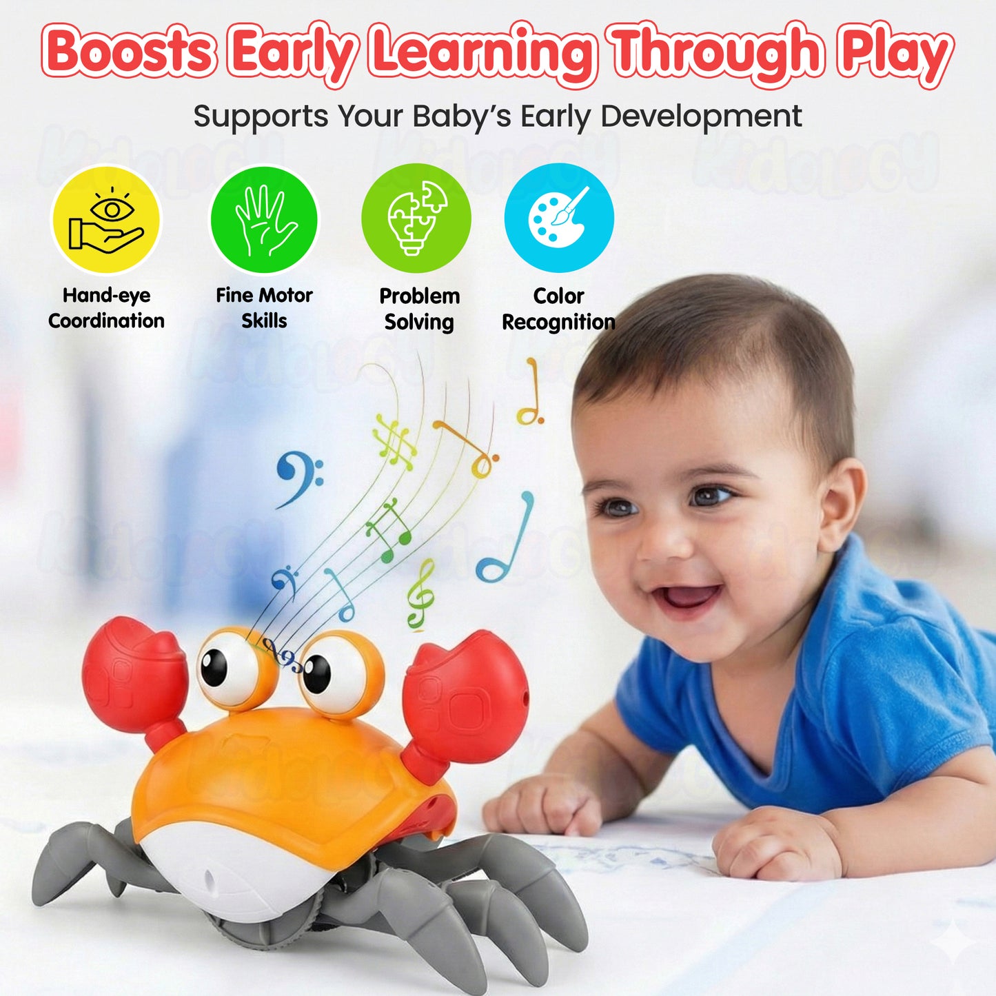 Dancing Musical Crawling Crab Baby Toy