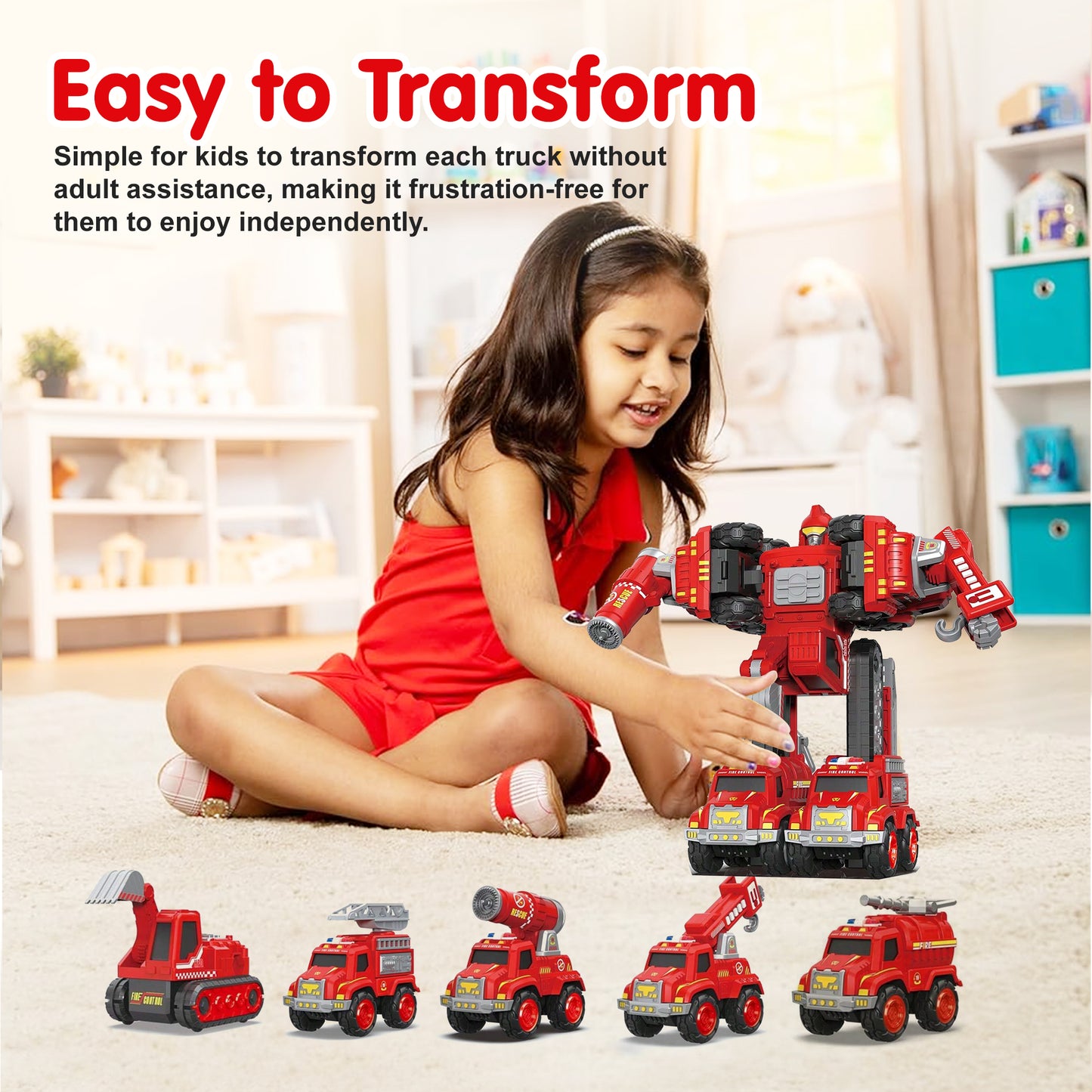 5-in-1 MAGNETIC ENGINEERING TRANSFORMING CAR