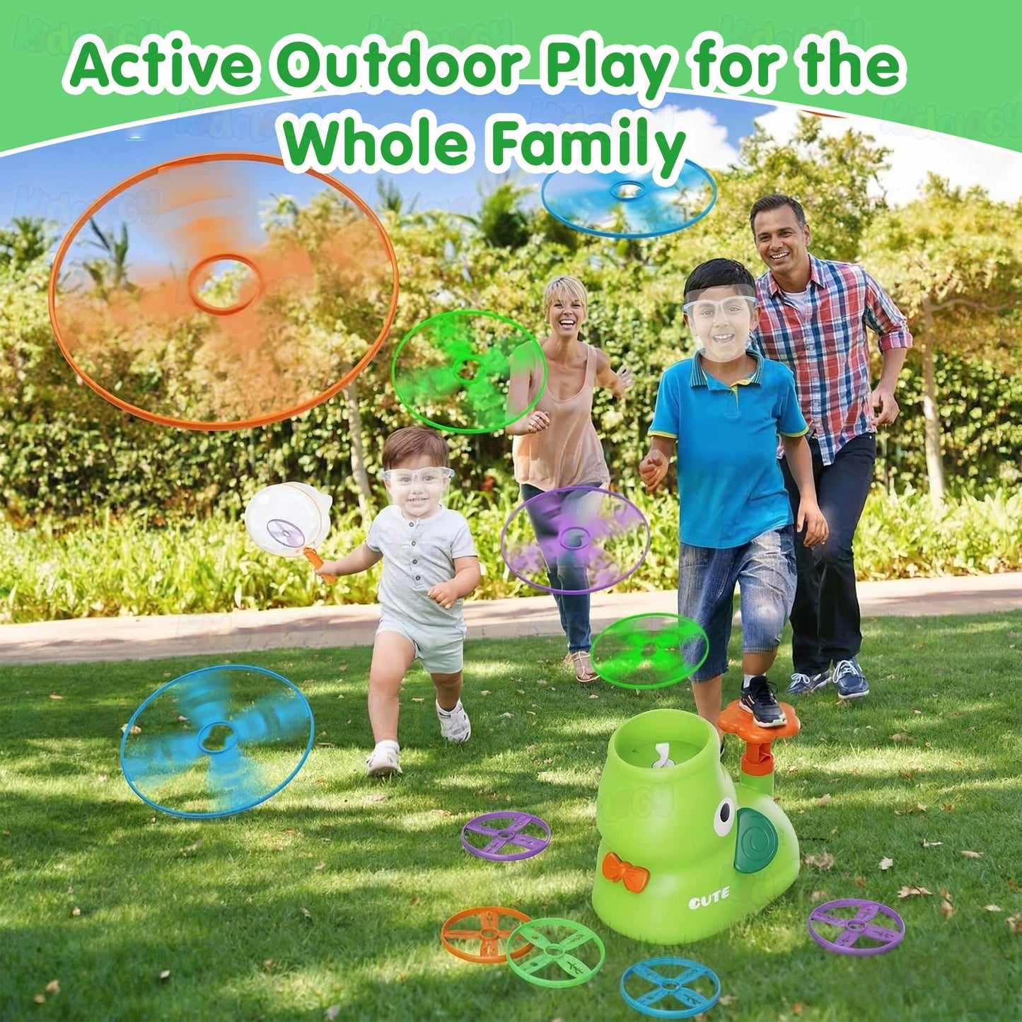 Flying Disc Launcher Elephant Toy