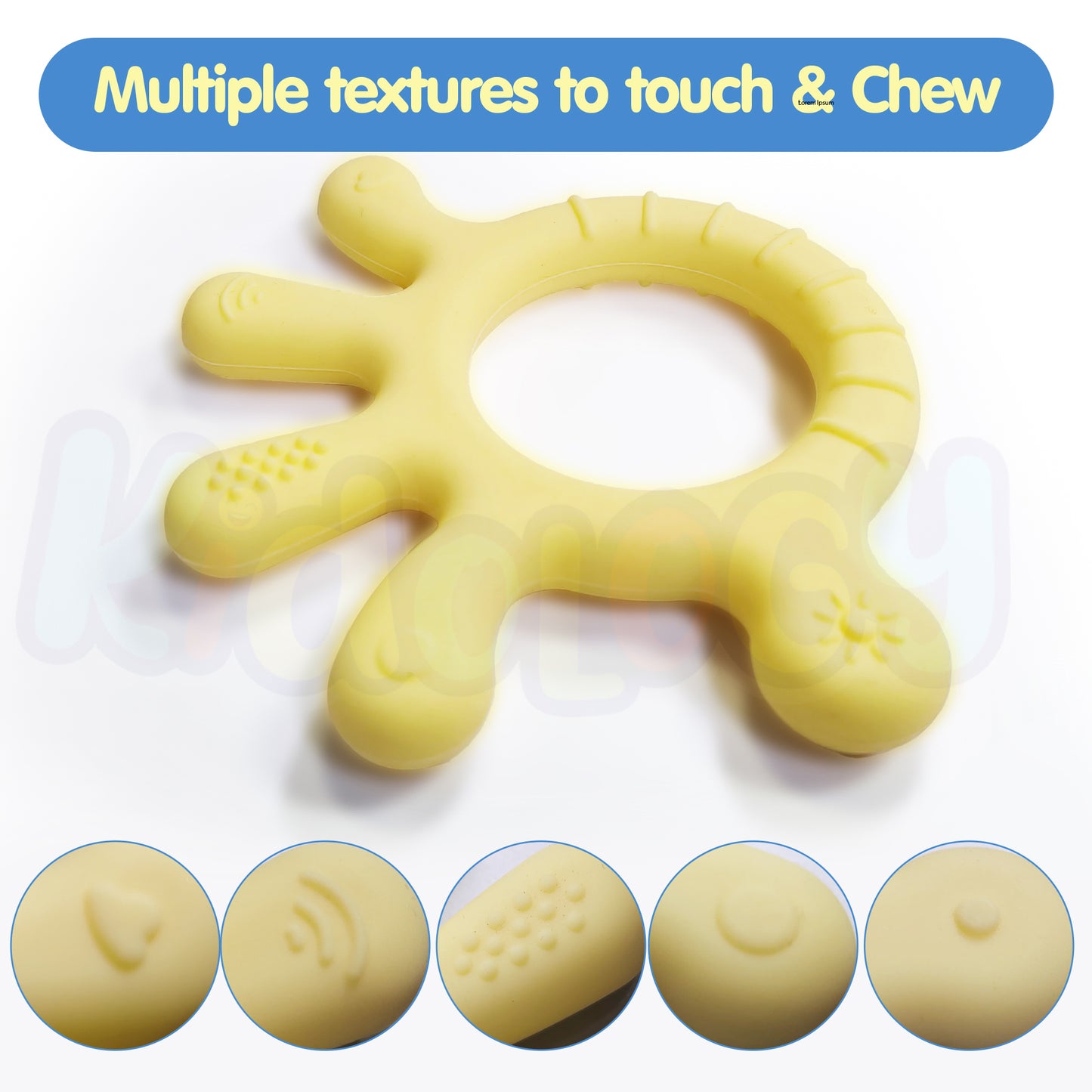 Silicone Finger-Shaped Teether (Yellow)