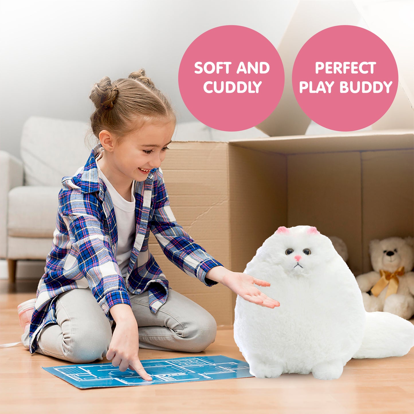 Fluffy Soft Plush Persian Cat Stuffed Toy