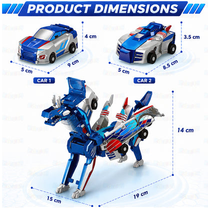 2-in-1 Magnetic Transforming Car to Dragon Toy