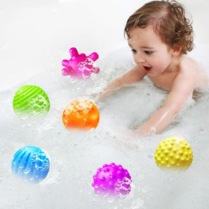 Montessori Sensory Silicone Ball – Set of 6 (Dark)
