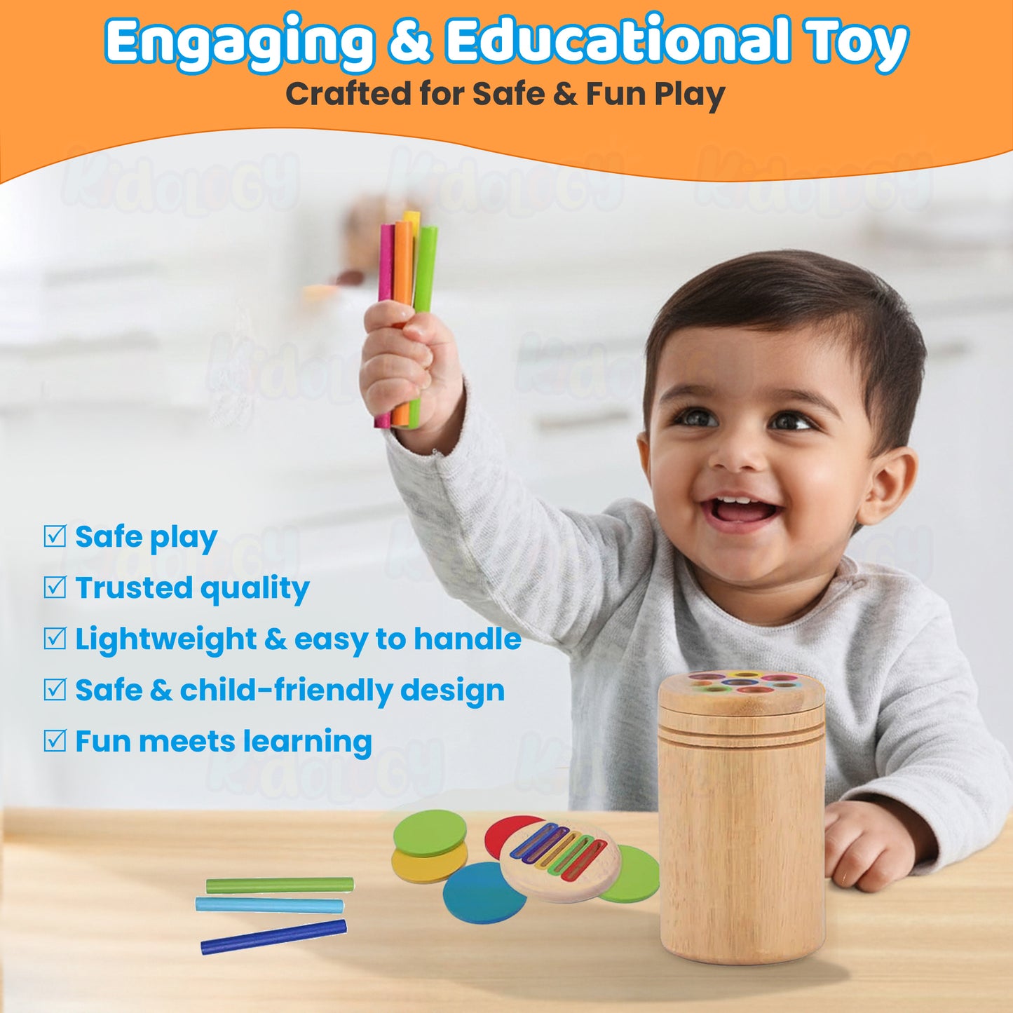 3 in 1 Activity Montessori Wooden Toy