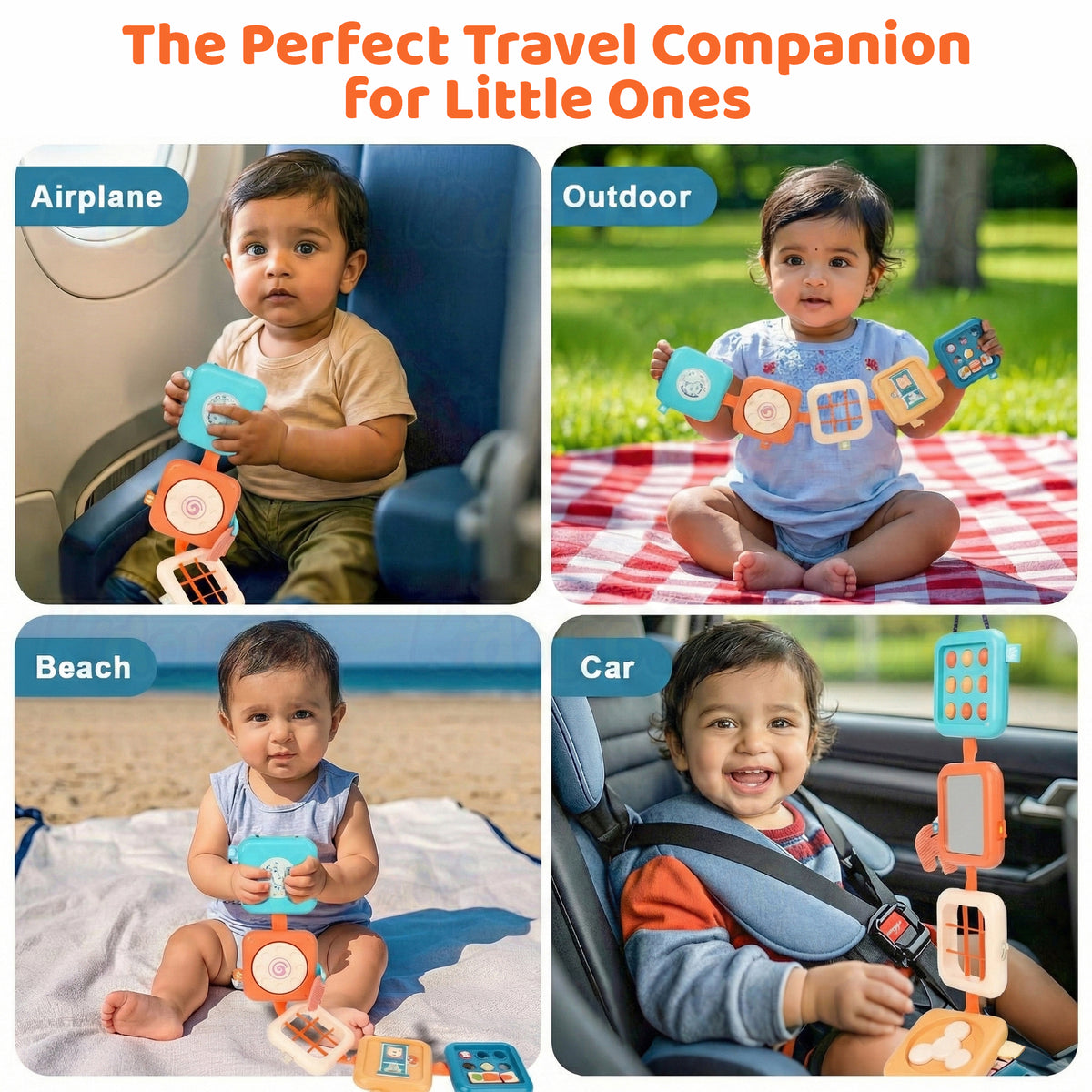 8 in 1 Montessori Travel Activity Cube Toy