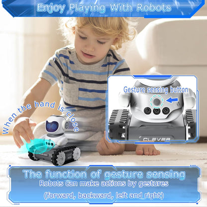 Dual Battery LED Expression Auto-Sensor Smart Robot Toy