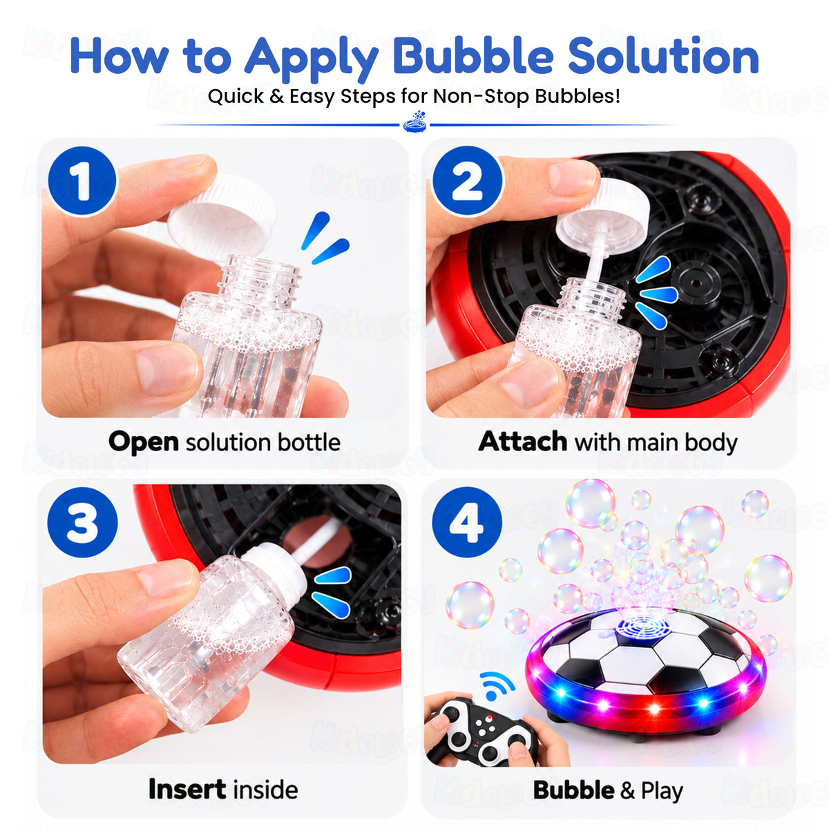 Remote Control Bubble Cart with LED Lights