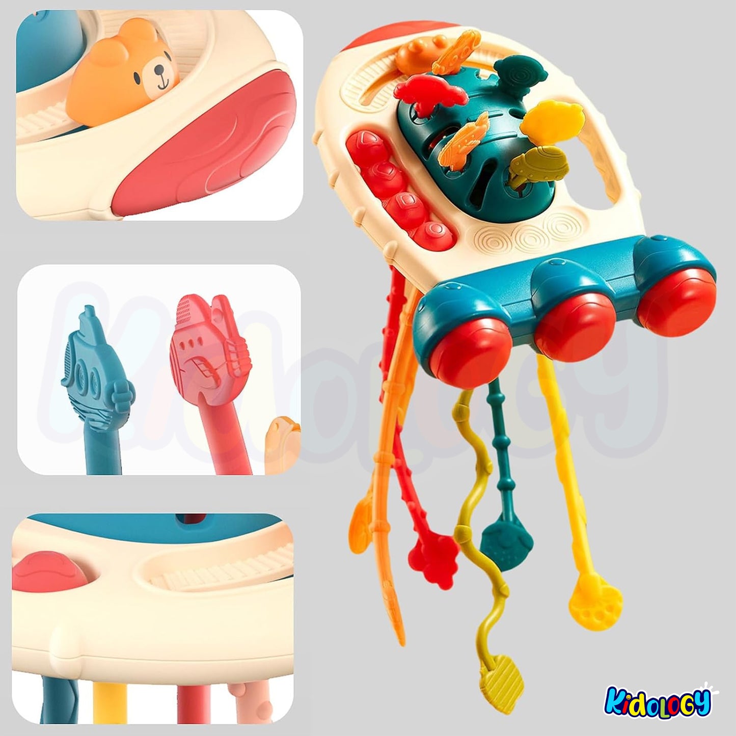 Baby Pull String Sensory Finger Rocket Toy