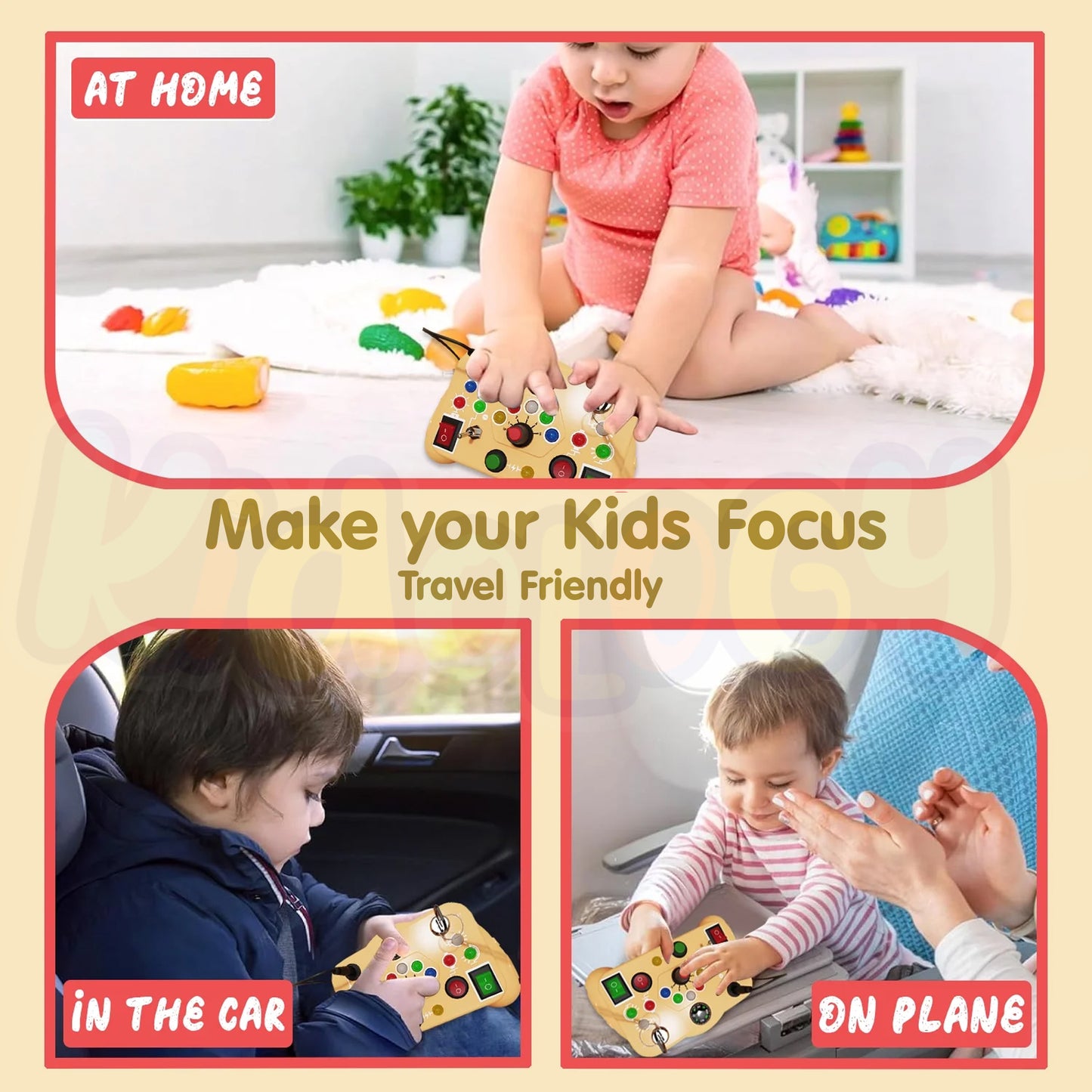 Montessori LED Light Switch Busy Board