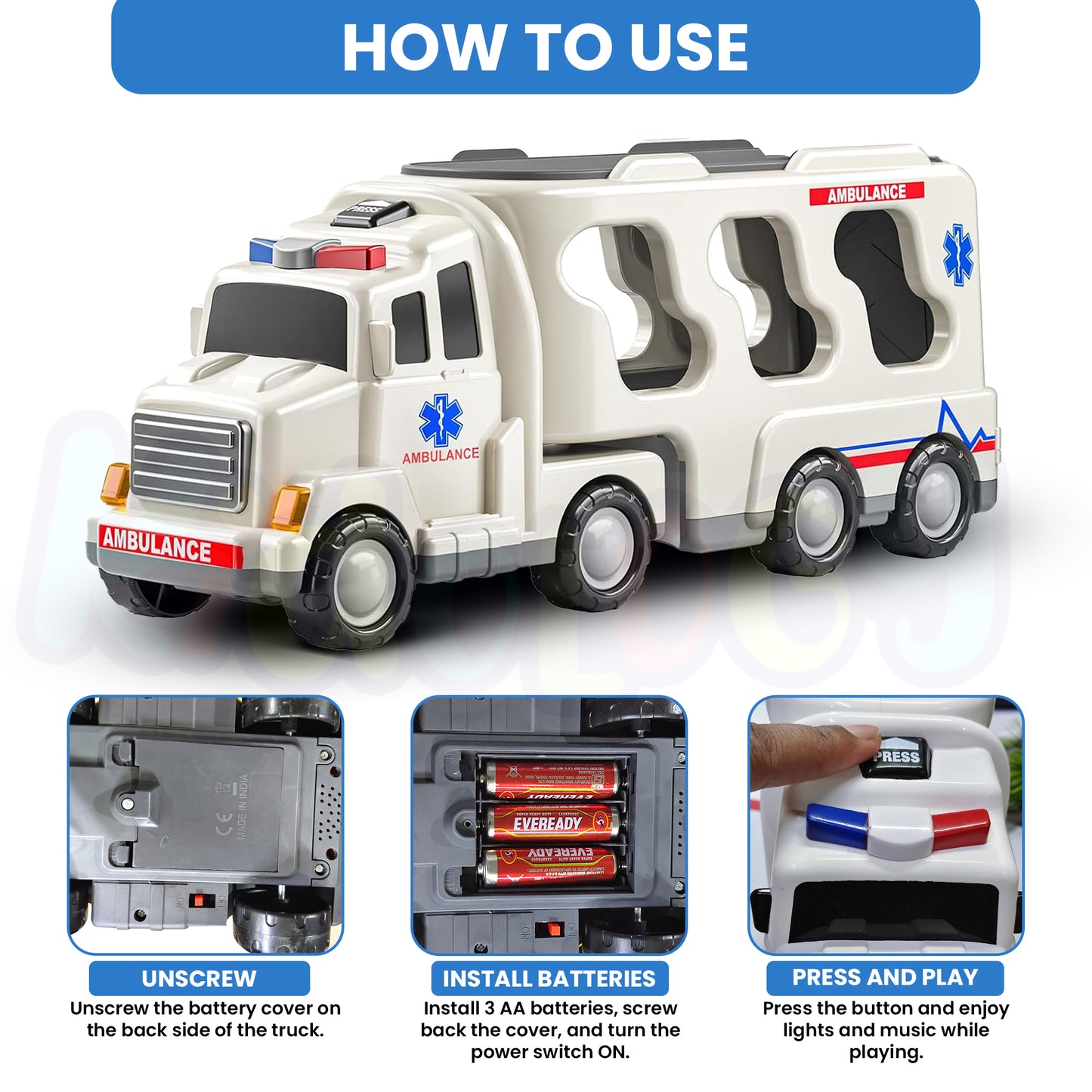 5 in 1 Ambulance Truck Toy Set