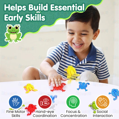 PLASTIC JUMPING FROG FINGER PRESS TOY