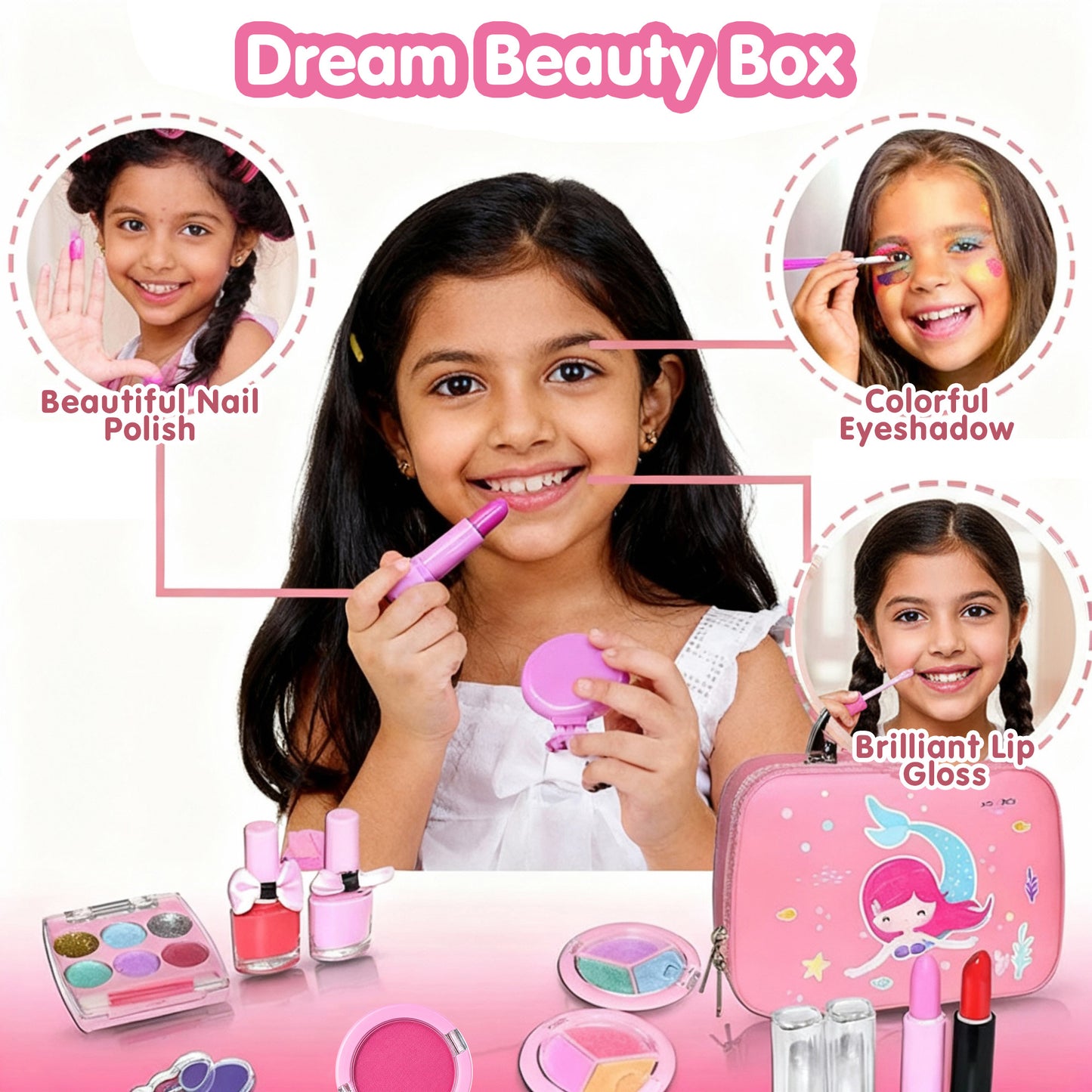 Mermaid Makeup Suitcase Set