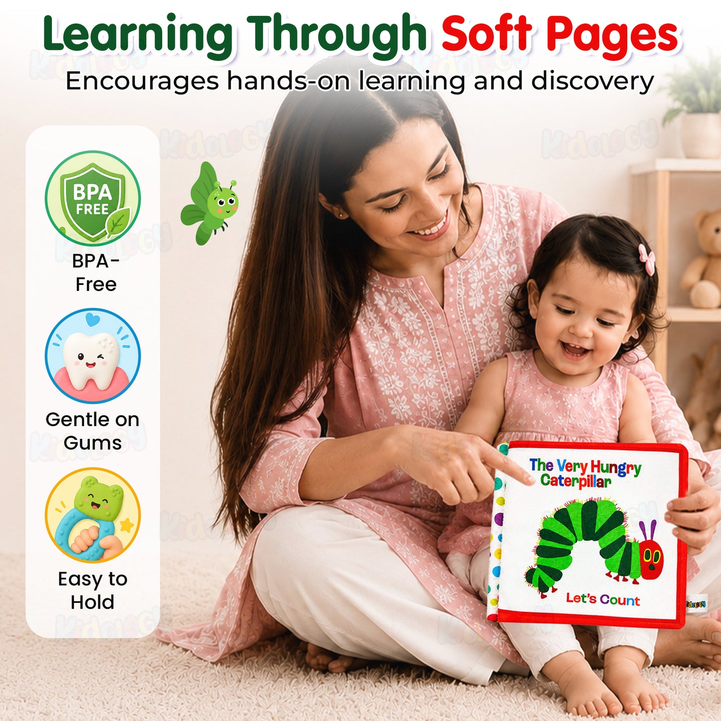 Caterpillar Counting Crinkle Cloth Book