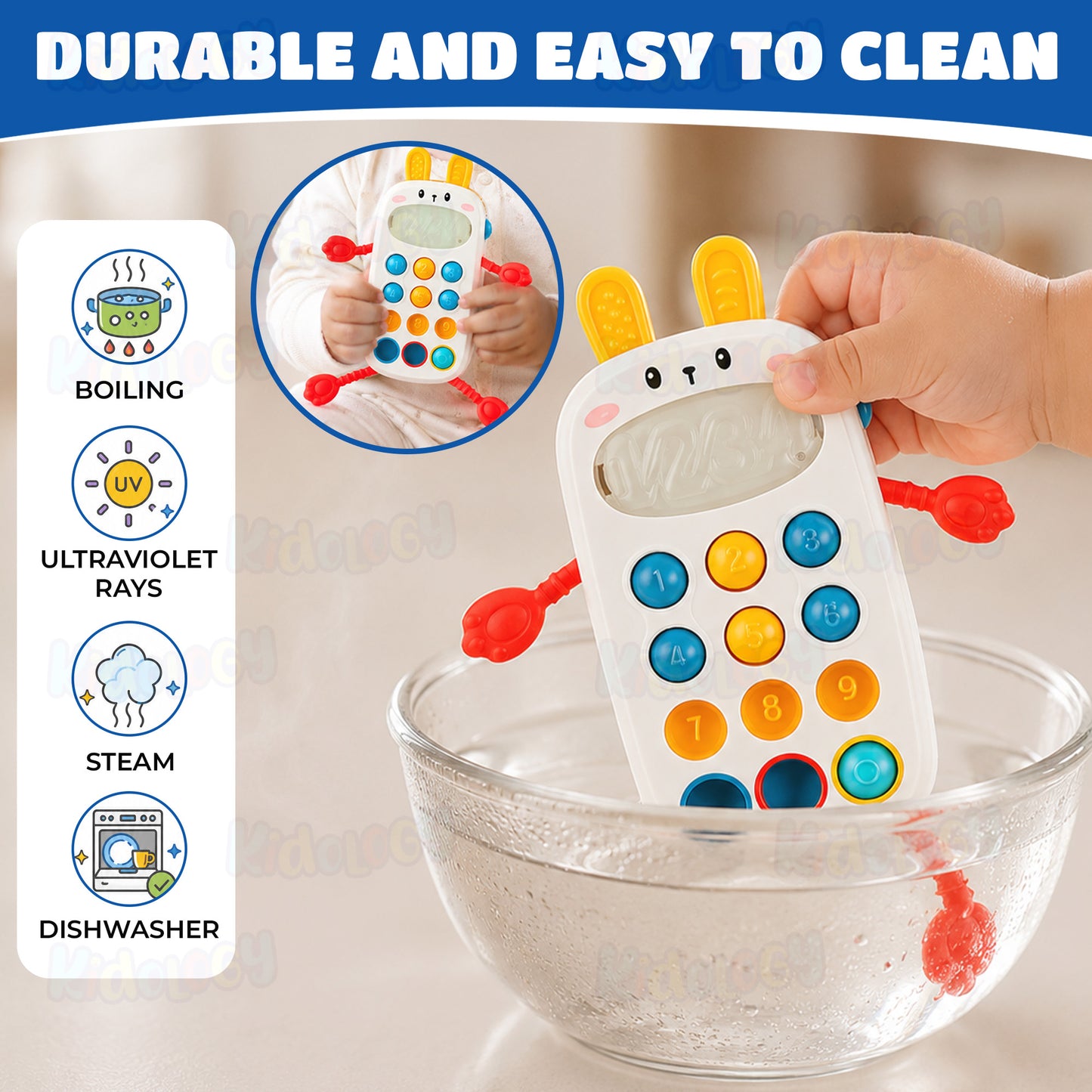 Kids Realistic Phone Pull String Activity Toy