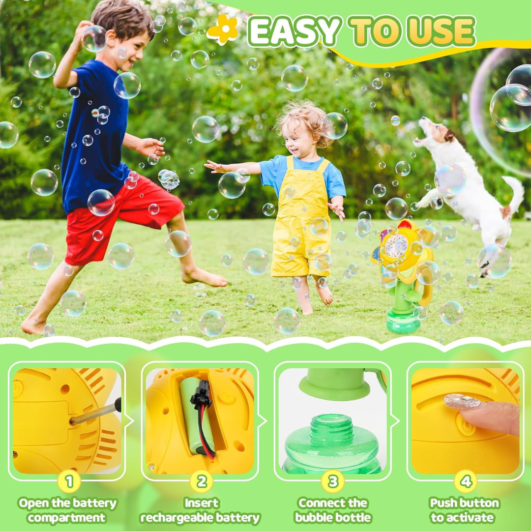 Dancing Sunflower Soap Bubble Machine