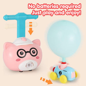 Geek Piggy Balloon Car Launcher Toy Set