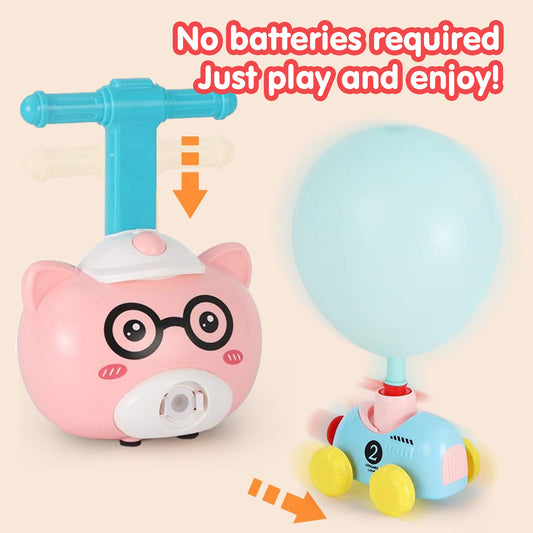 Geek Piggy Balloon Car Launcher Toy Set