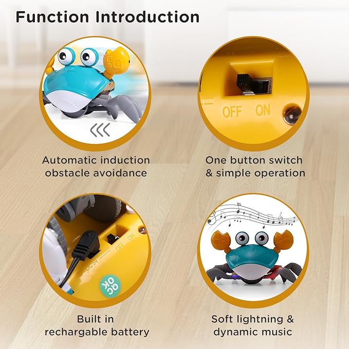 Dancing Musical Crawling Crab Baby Toy