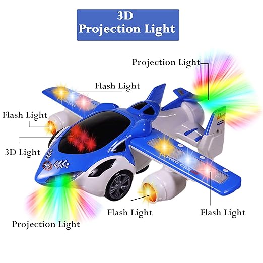 Automatic Deformation Airplane With Light & Music