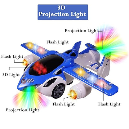 Automatic Deformation Airplane With Light & Music