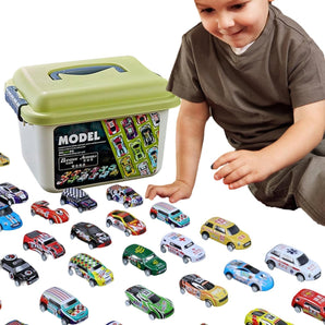 Mini Pull Back Cars With storage Box