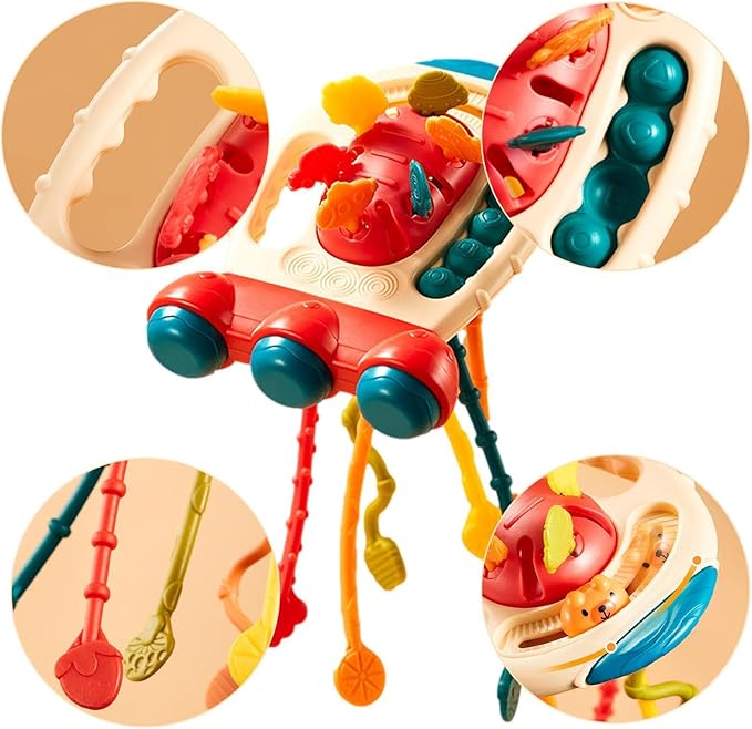 Baby Pull String Sensory Finger Rocket Toy