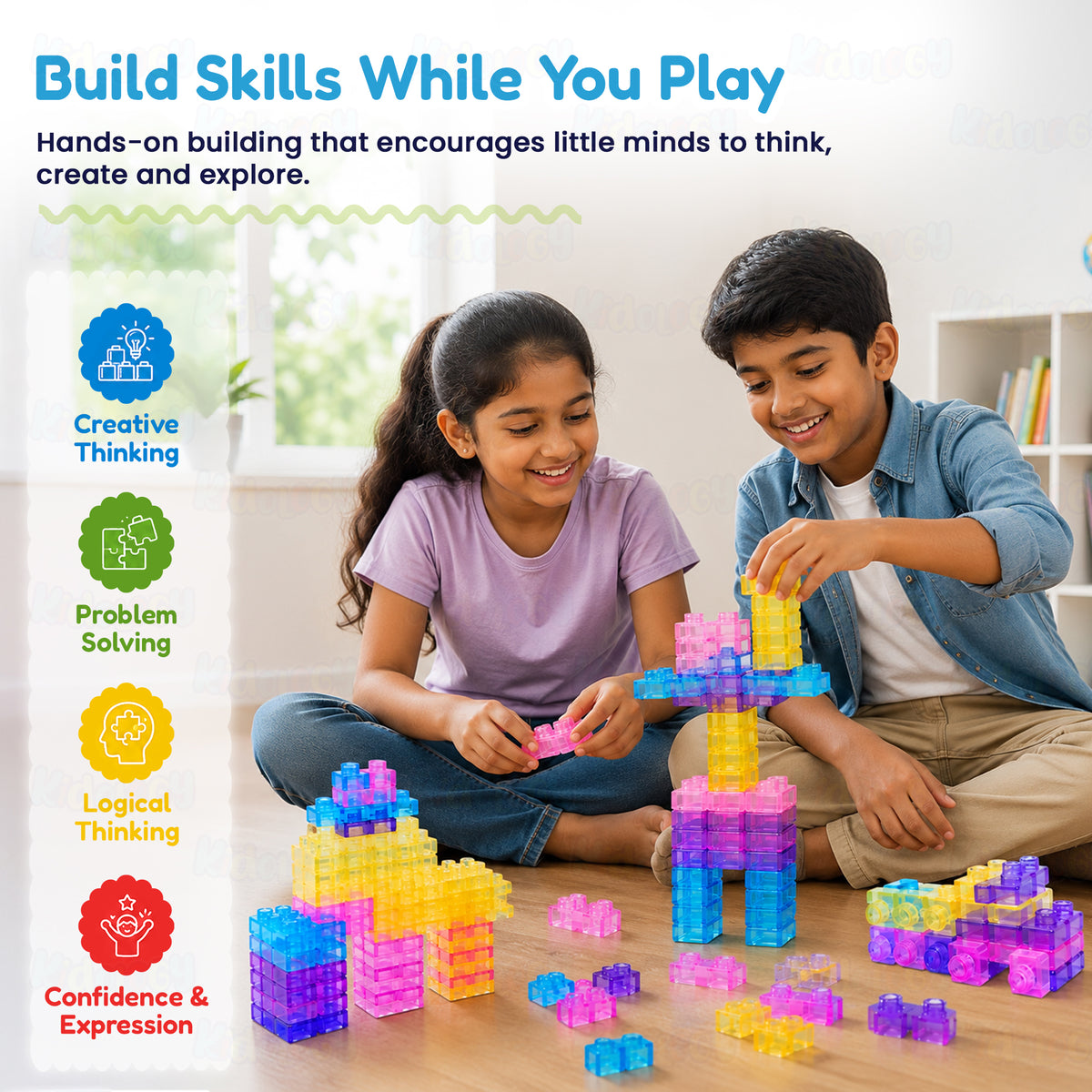 Soft Sensory Building Blocks Set – 40PCS