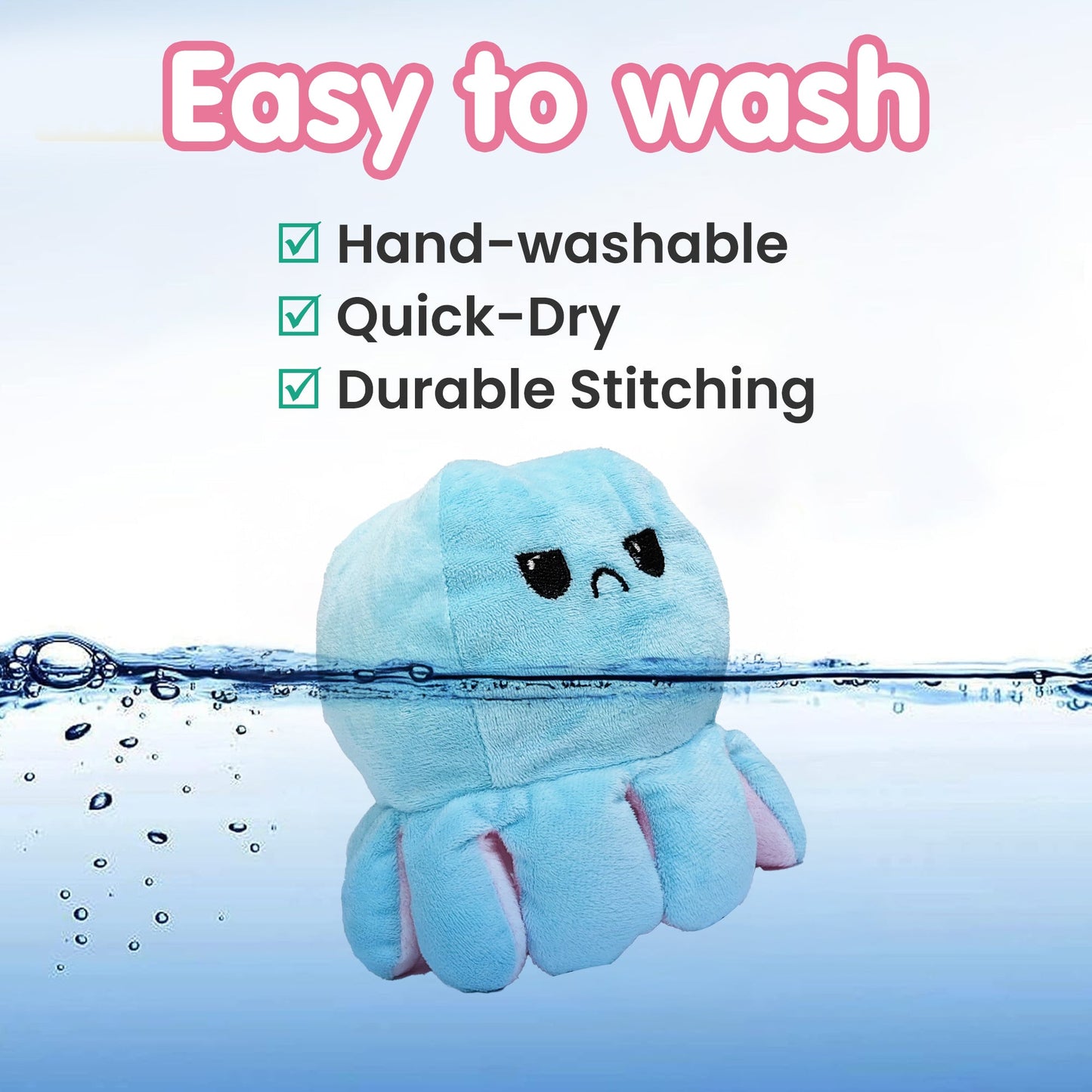 Reversible Octopus Plush Soft Toy