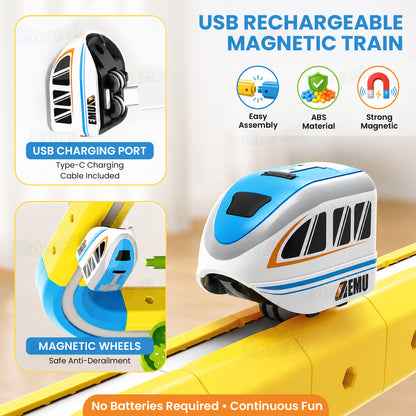Magnetic Monorail DIY Versatile Track Car (108 Pcs)
