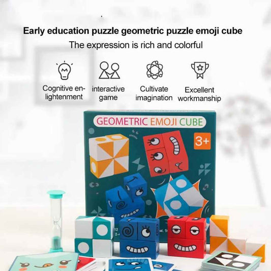 Montessori Cartoon Cube: Educational Toy