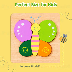 Wooden Animal Jigsaw Puzzle Set