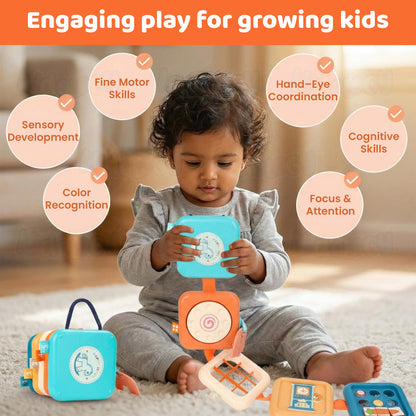 8 in 1 Montessori Travel Activity Cube Toy