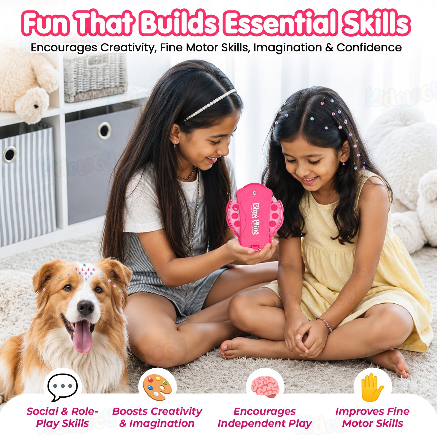 Blinger Hair Gem Stamper for Girls